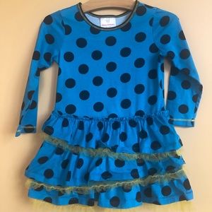 Hanna Andersson Pot A Dot Ruffle skirted dress 110